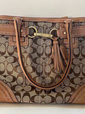 Vintage Large Coach Hampton Tassel Tote